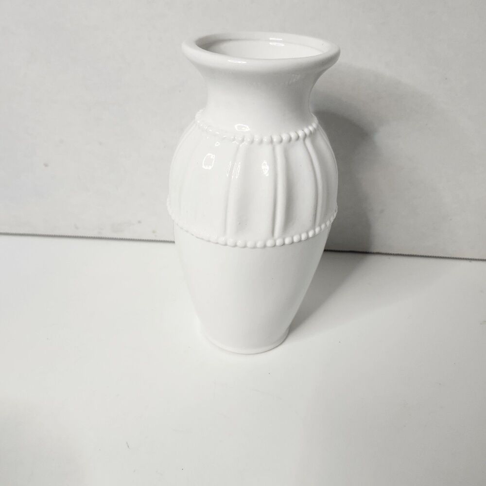 White Porcelain Vase 8" Tall